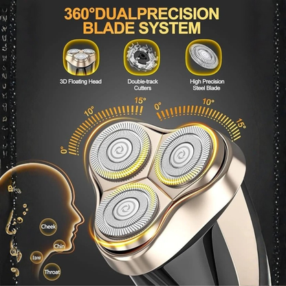Chaobo Rechargeable Rotary Shaver Precision Electric Shaver for Men..