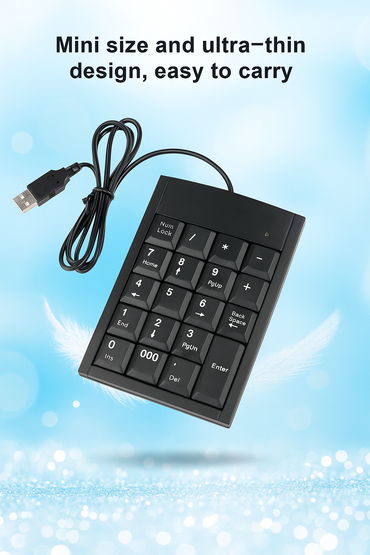 Portable USB Numeric Keypad – Mini Number Keyboard for Laptop & PC