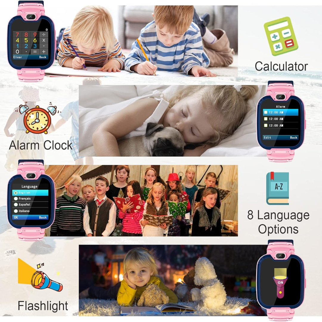 Childrens Smart Watch with Dual Camera and Educational Games Pink Edition......