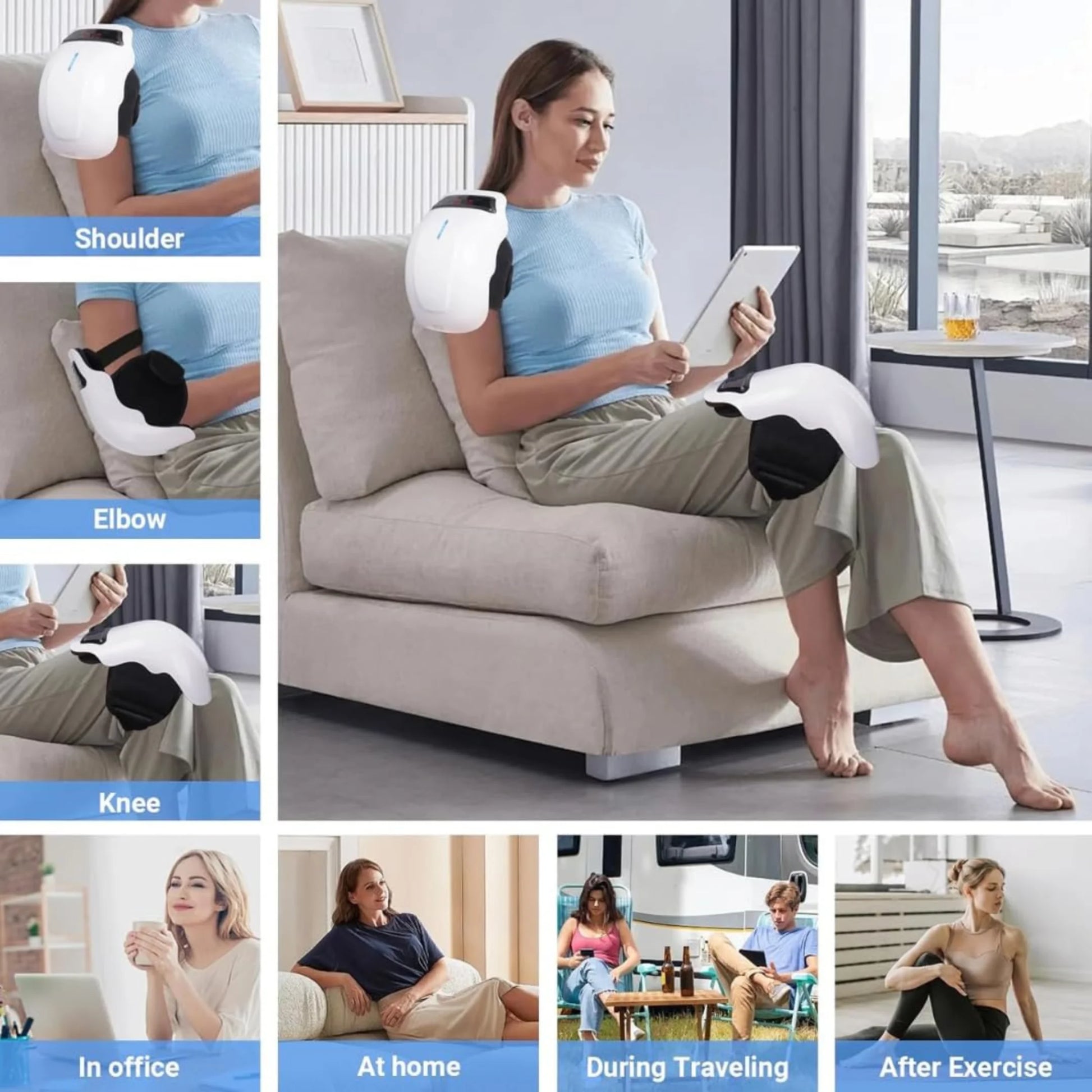 Cordless Knee Massager with 9-Level Heat 2