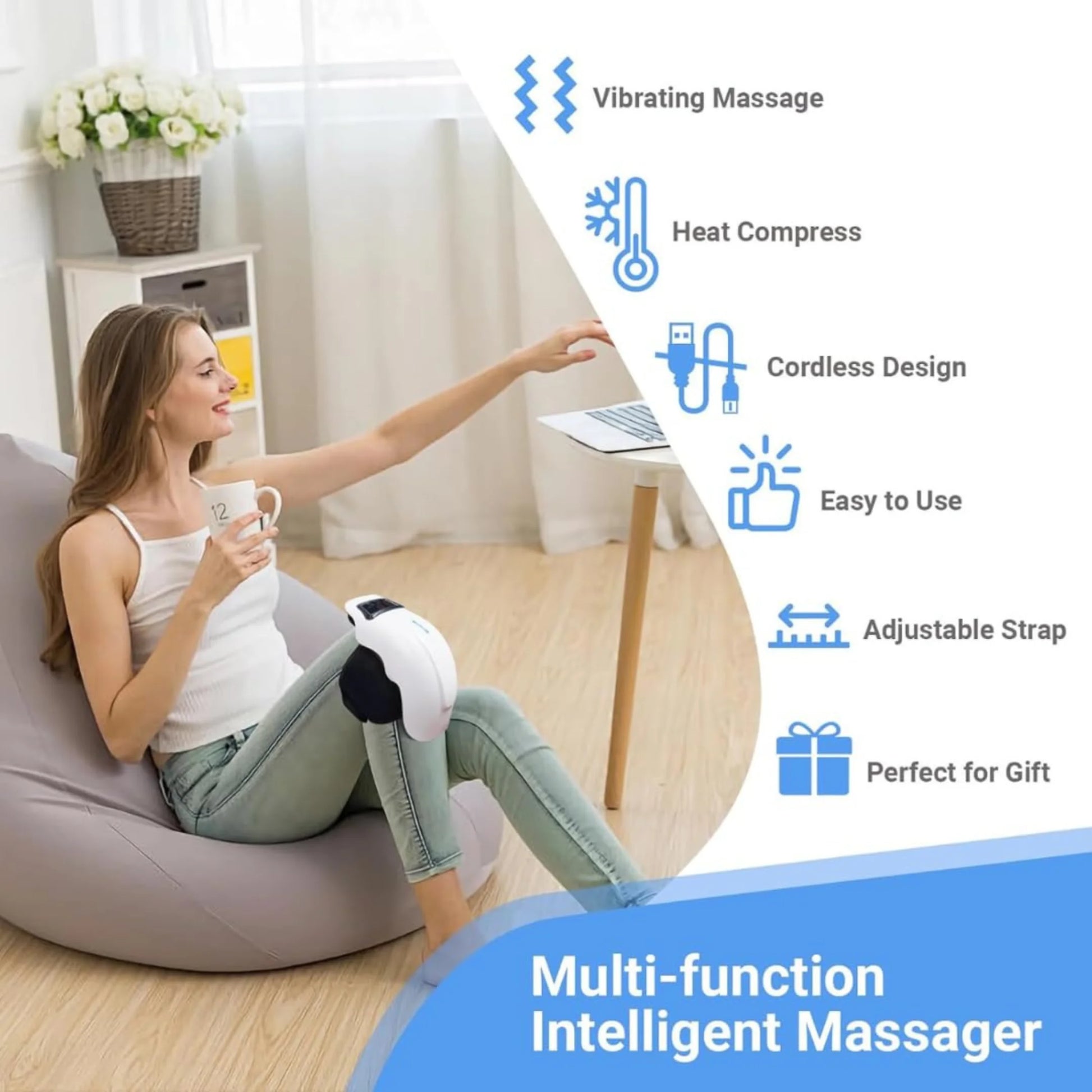 Cordless Knee Massager with 9-Level Heat 8