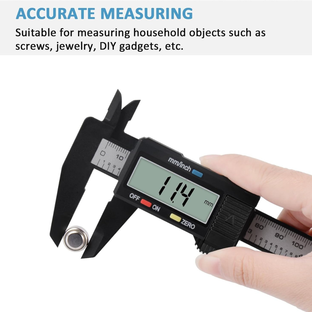 Digital Caliper 0-150mm Stainless Steel Measuring Tool with Large LCD Screen..