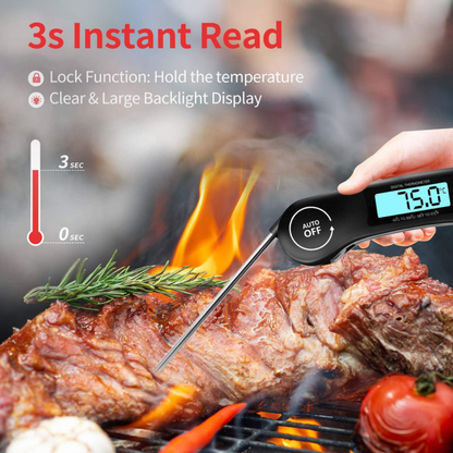 Digital Meat Thermometer | Instant Read Food Thermometer with Backlight LCD