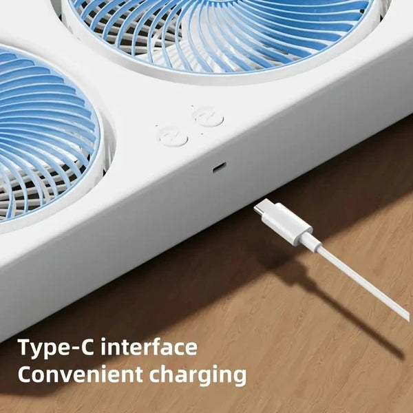 Double Head Air Circulating Fan – Strong Dual Direction Breeze
