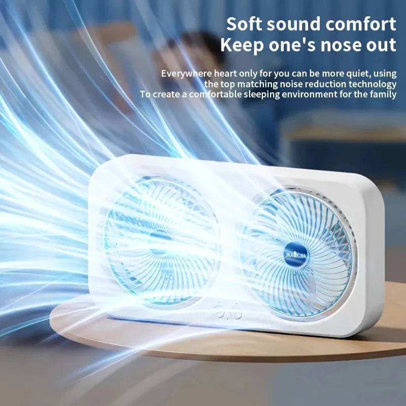Double Head Air Circulating Fan – Strong Dual Direction Breeze