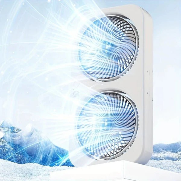 Double Head Air Circulating Fan – Strong Dual Direction Breeze