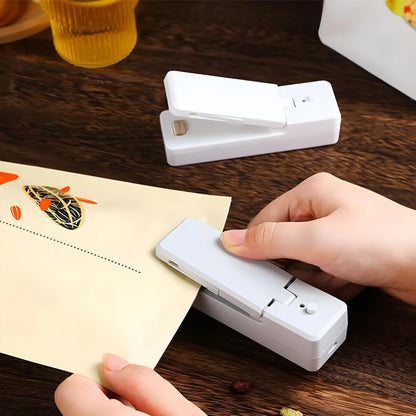 Dual-Function USB Rechargeable Mini Heat Sealer