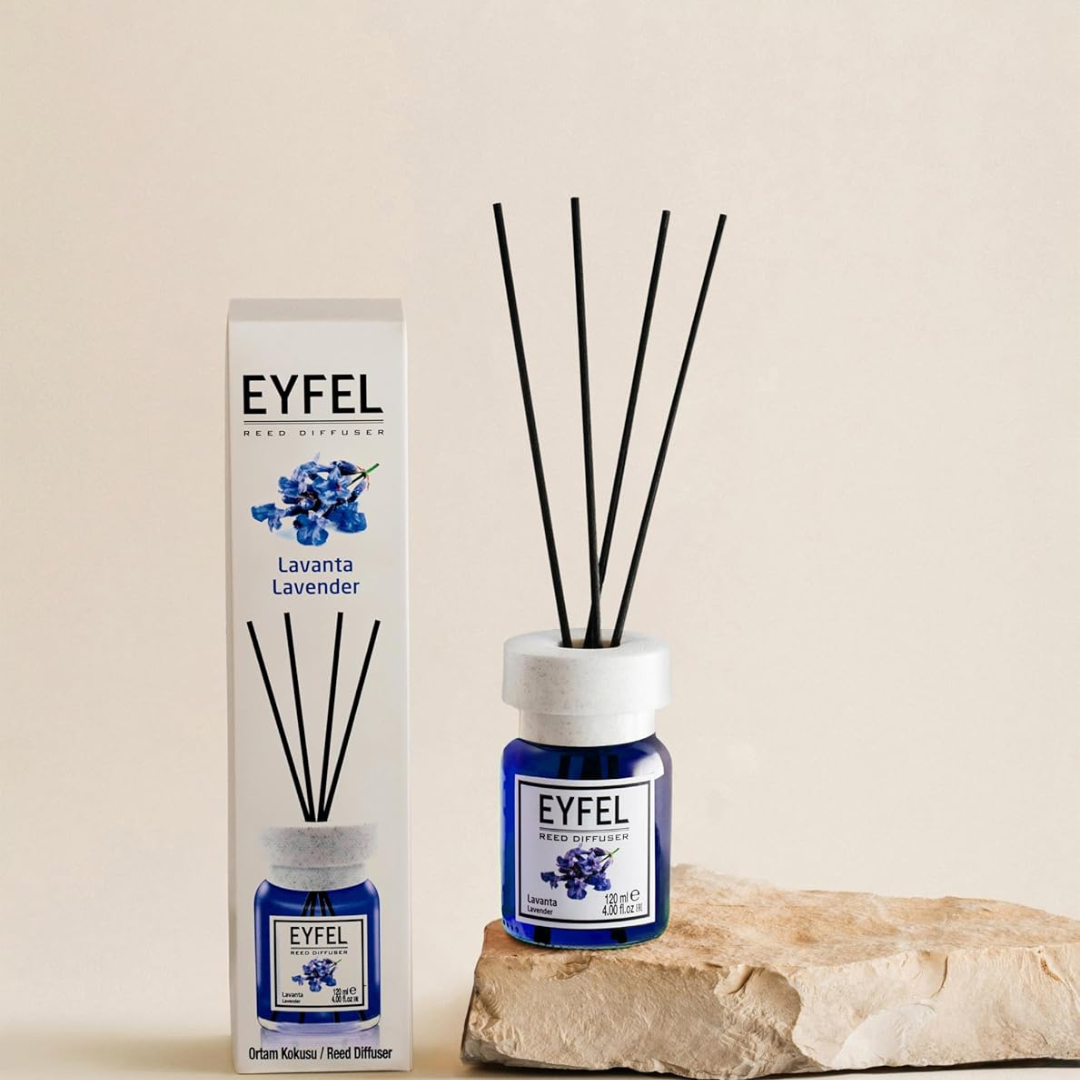 EYFEL Lavender Reed Diffuser Set 120ml Home Scenting System.