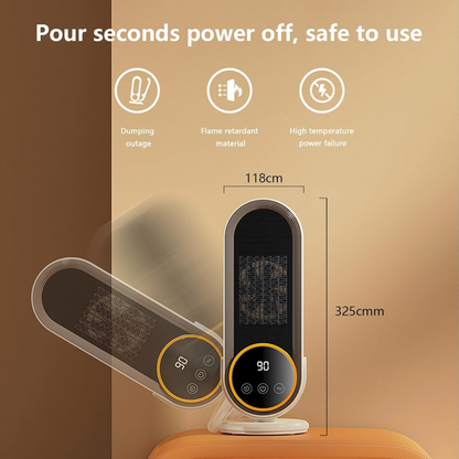 Electric Space Heater | 1200W Portable Indoor Heater with Remote.