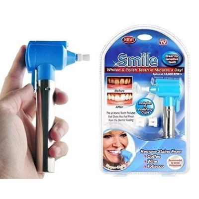 Electric Tooth Polisher Whitener & Stain Remover with LED Light Technology