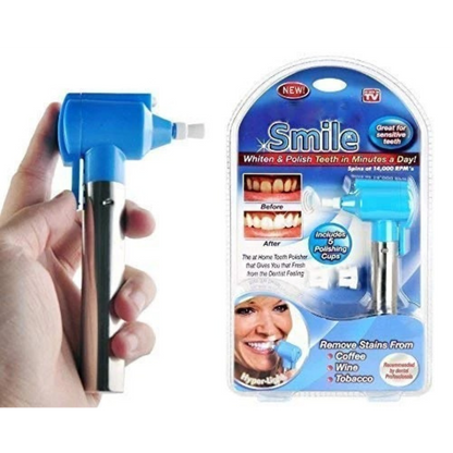 Electric Tooth Polisher Whitener & Stain Remover with LED Light Technology