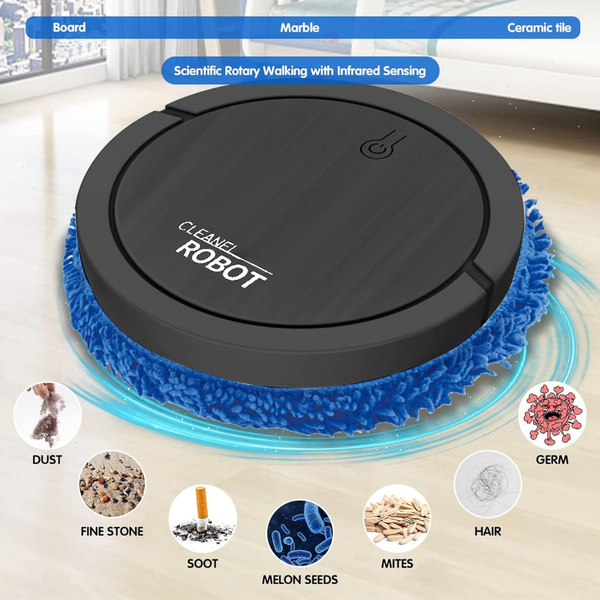 FLAKE CLEANOBOT Intelligent Sweeping Robot – Fully Automatic, Ultra Quiet Floor Cleaner with Obstacle Detection & Large Dust Collection