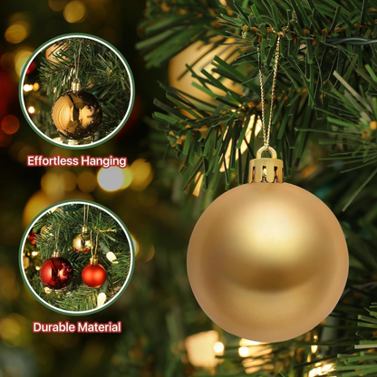 Festive Elegance Christmas Ornament Set - 30 Pieces..