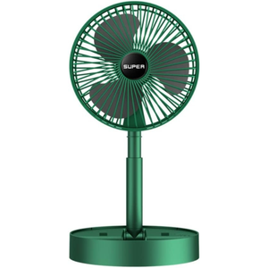 Foldable Telescopic Rechargeable Desk Fan with Adjustable Height and 3 Speed Settings