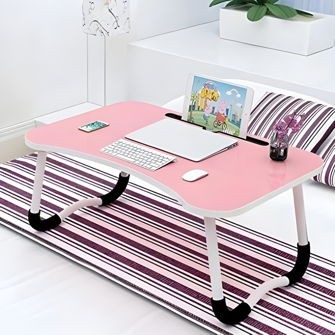 Folding Laptop Table for Bed – Portable & Ergonomic Design