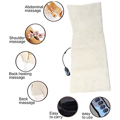 Massage pillow with massage functions and control panel on a white background