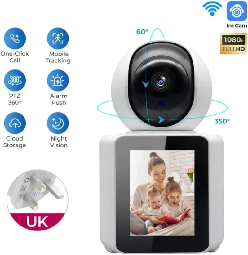 Full HD Smart WiFi Camera with Night Vision & AI Auto Tracking