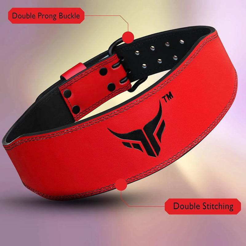 Fusion 4-Inch Leather Weightlifting Belt – Back Support & Core Stability