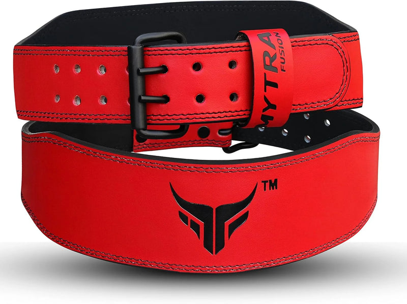 Fusion 4-Inch Leather Weightlifting Belt – Back Support & Core Stability