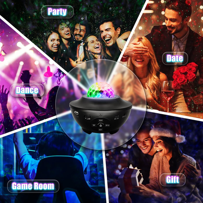 Galaxy Starry Projector Light & Bluetooth Speaker – Aurora Night Light