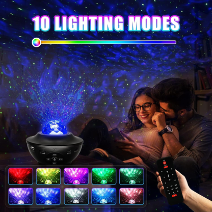Galaxy Starry Projector Light & Bluetooth Speaker – Aurora Night Light for UAE Homes....