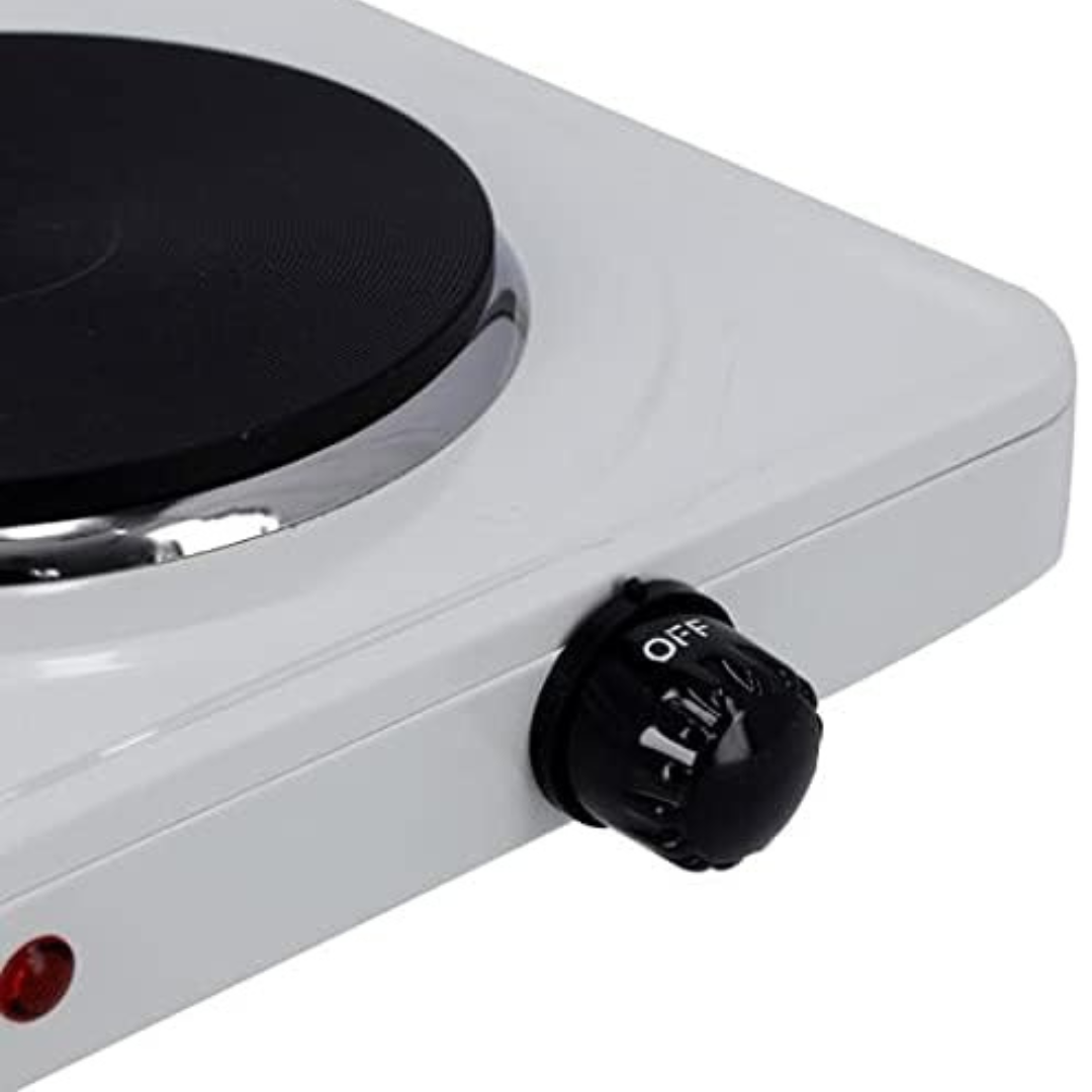 Geepas 2000W Dual Hot Plate Portable Electric Hob with Overheat Protection.