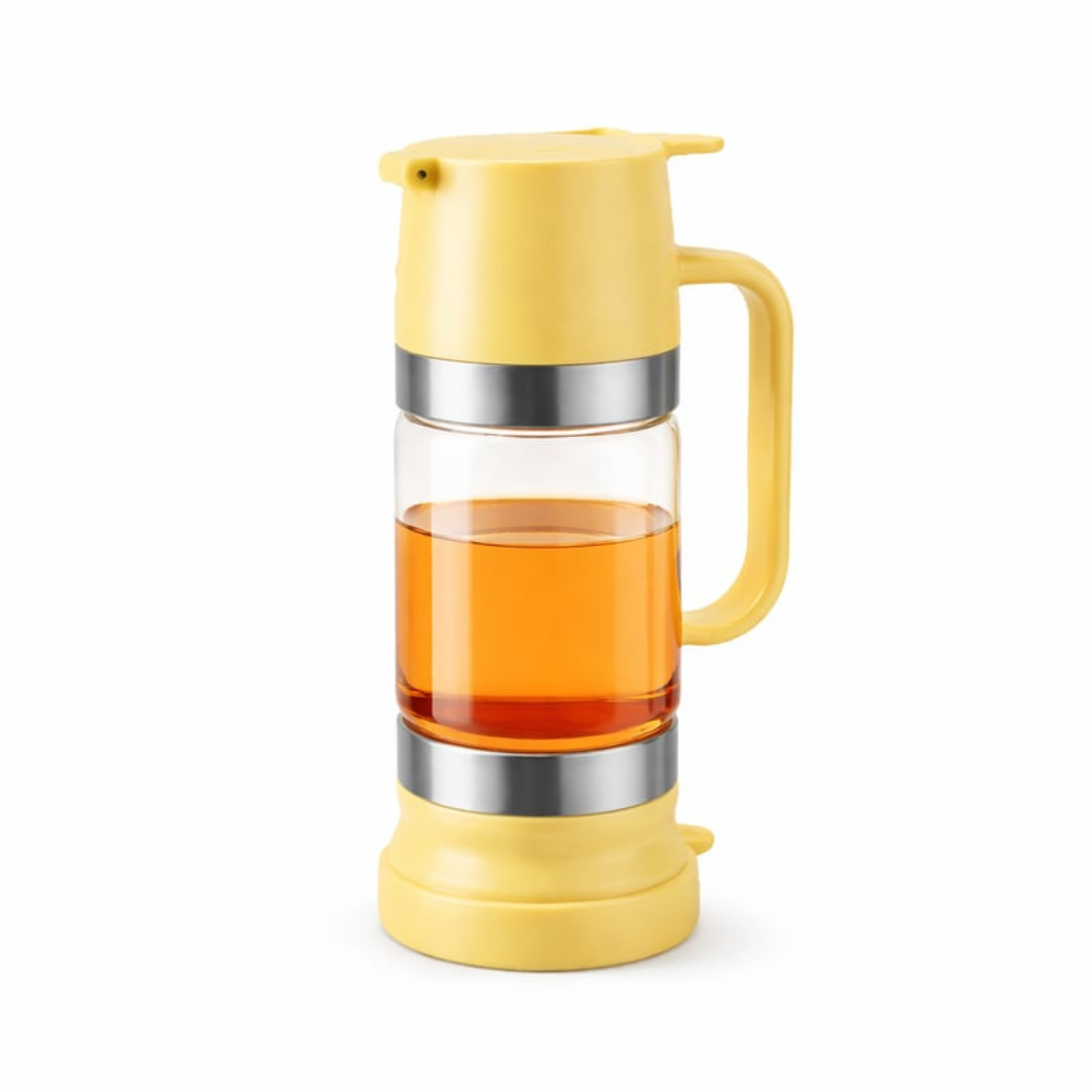 Glass Honey Dispenser with Storage Base No-Drip Kitchen Accessory....