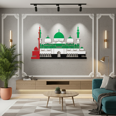 Grand UAE Mosque Silhouette Acrylic Wall Art | National Day Decor.