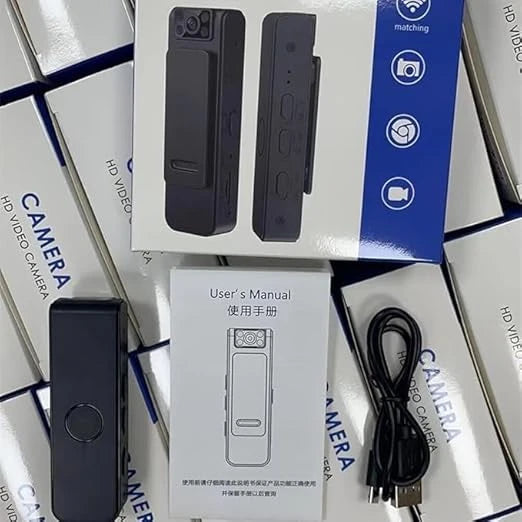 HD 1080p Body Camera – Night Vision, WiFi & Portable Security Cam