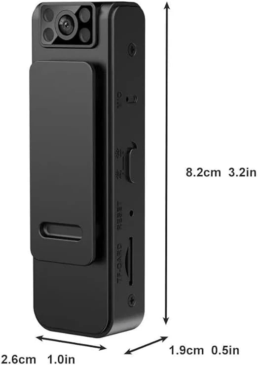 HD 1080p Body Camera – Night Vision, WiFi & Portable Security Cam