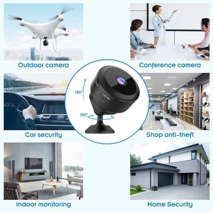 HD 1080p Mini Surveillance Camera with Mobile App Integration..