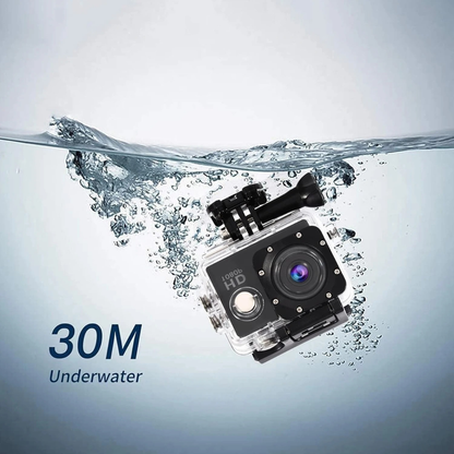 HD 1080p Sports Camera – Waterproof Action Cam with 2-Inch Screen.