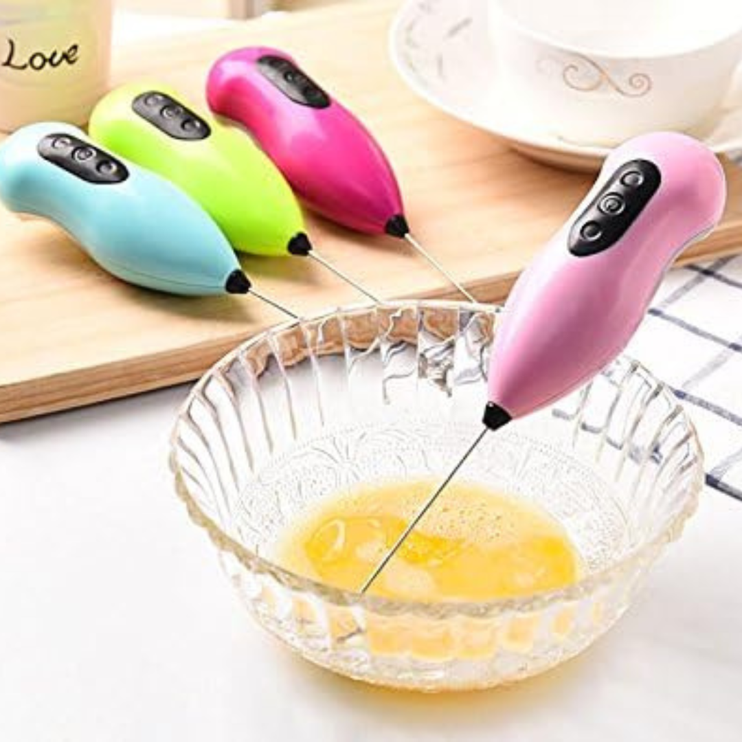 Handheld Milk Frother – 16cm Cappuccino & Latte Foam Maker, Hand Mixer for Coffee, Orange