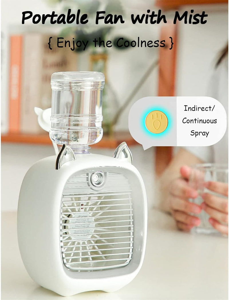 Handheld Portable Spray Fan – Personal Cooling with Water Mist