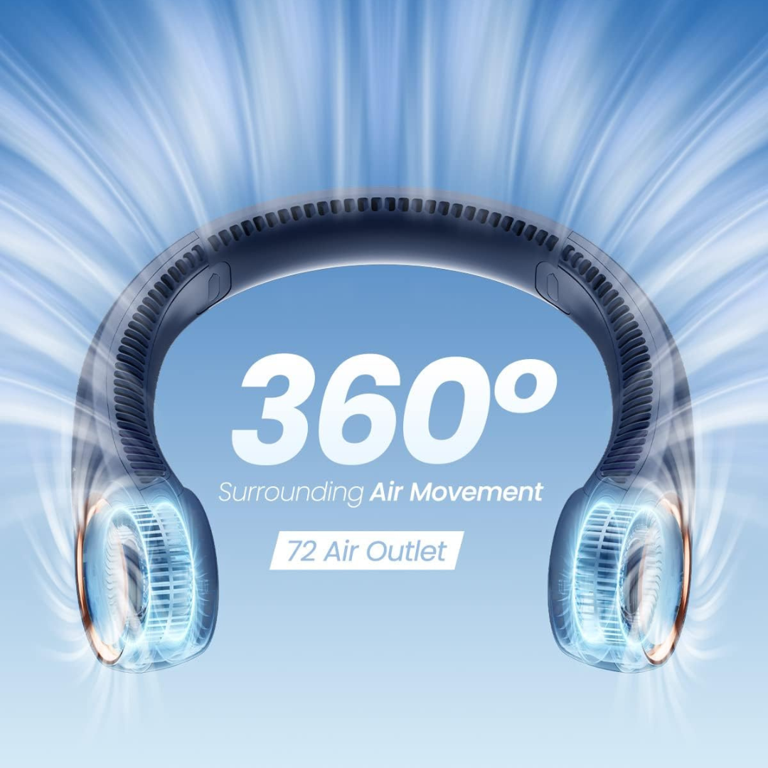 Hanging Neck Fan – X9 Arctic Breeze, Portable USB Rechargeable Fan..