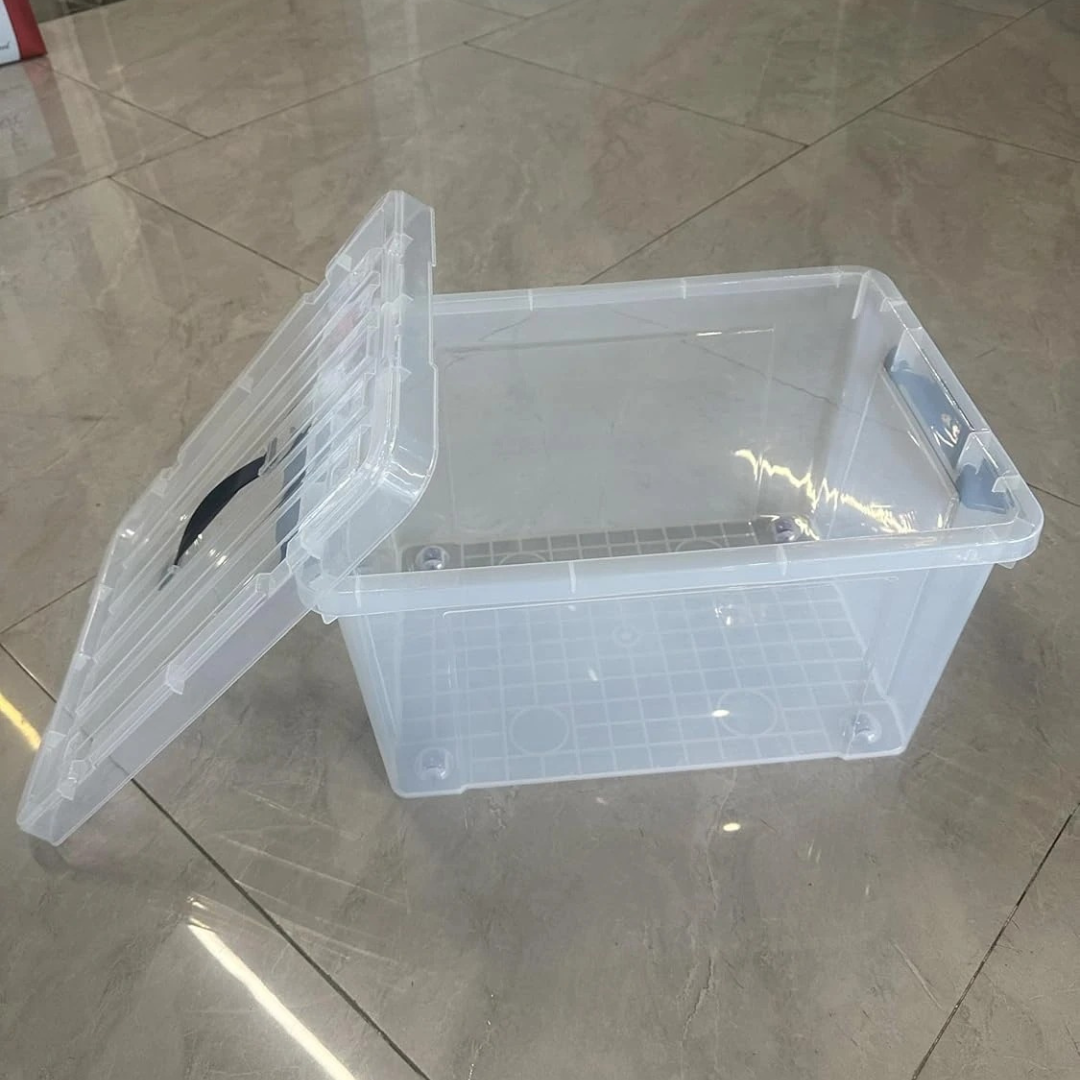 Heavy-Duty 14L Stackable Storage Organizer with Secure Lid