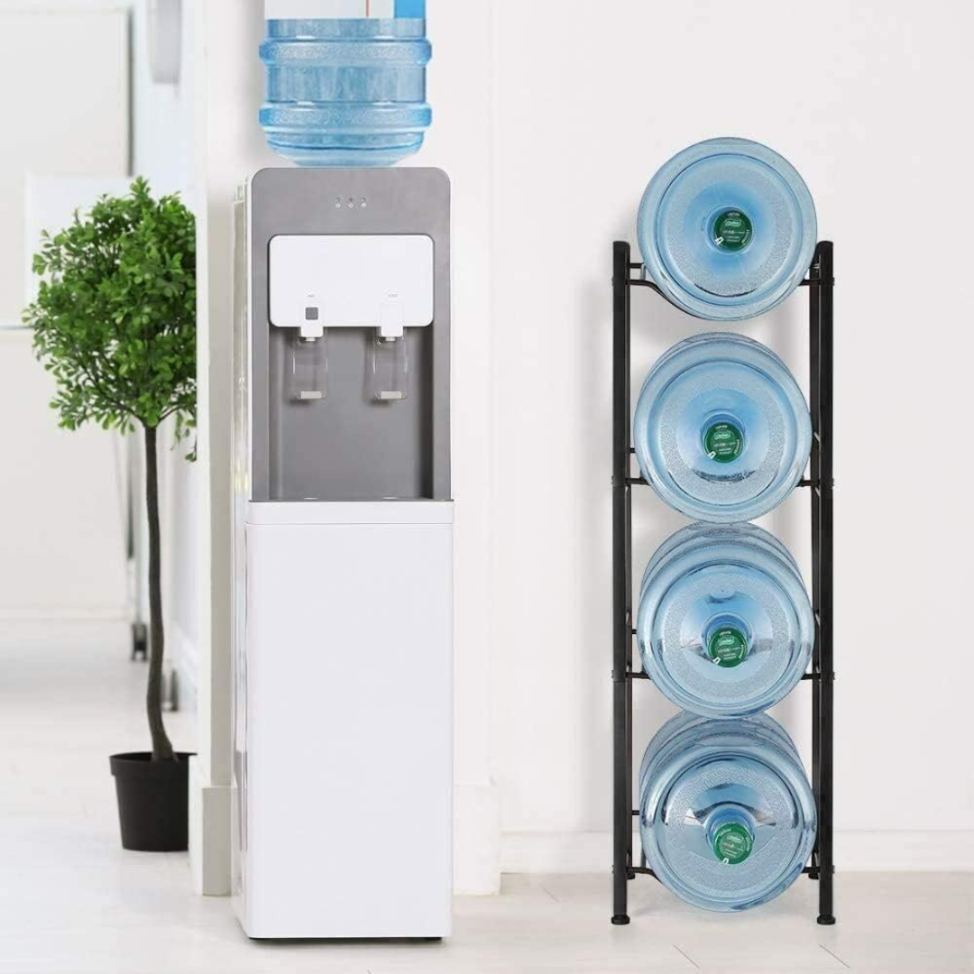 Heavy-Duty 4-Tier Water Bottle Holder Shelf for 5-Gallon Jugs...