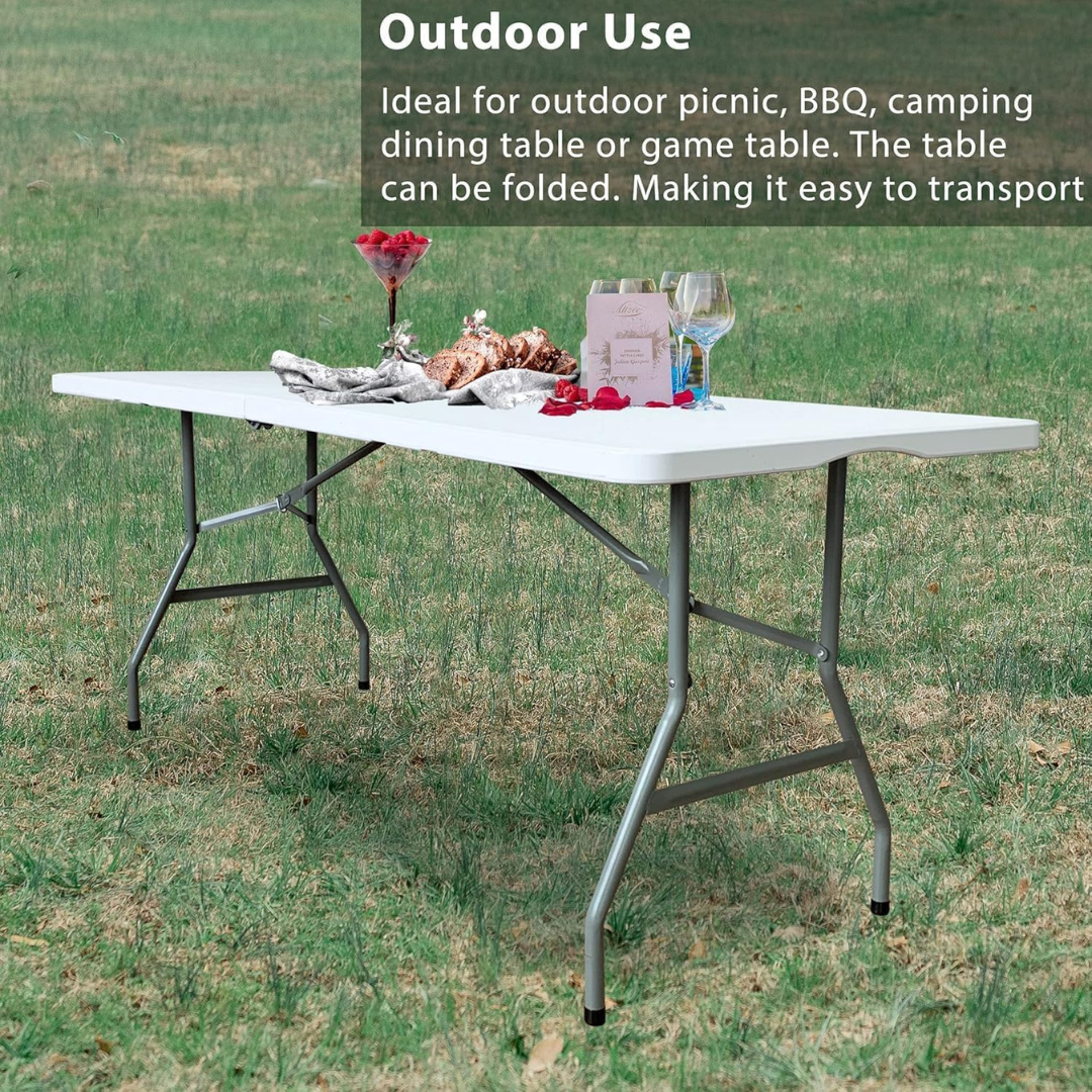 Heavy-Duty Folding Trestle Table 6ft - Portable Outdoor and Indoor Utility Table..