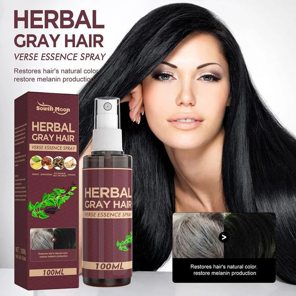 Herbal Gray Hair Reverse Essence Spray – Natural Darkening, 100ml