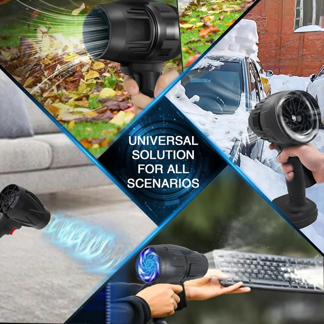 High-Performance Cordless Jet Fan Air Blower with 450,000 RPM Motor and Dual Battery Kit...