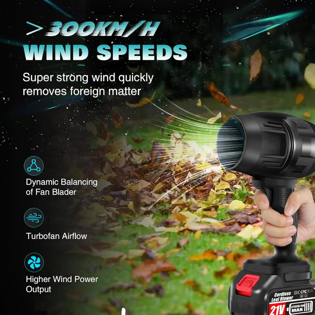 High-Performance Cordless Jet Fan Air Blower with 450,000 RPM Motor and Dual Battery Kit