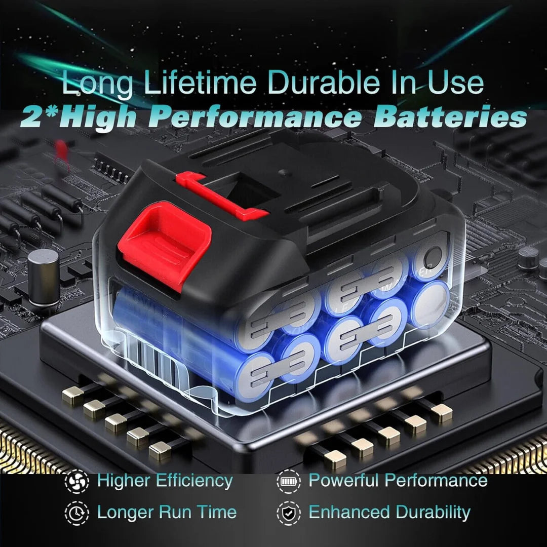 High-Performance Cordless Jet Fan Air Blower with 450,000 RPM Motor and Dual Battery Kit