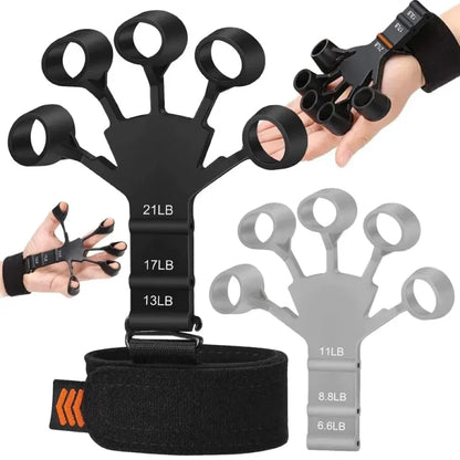 Adjustable Finger Gripper & Hand Strengthener | Resistance Band for Guitarists & Physical Therapy