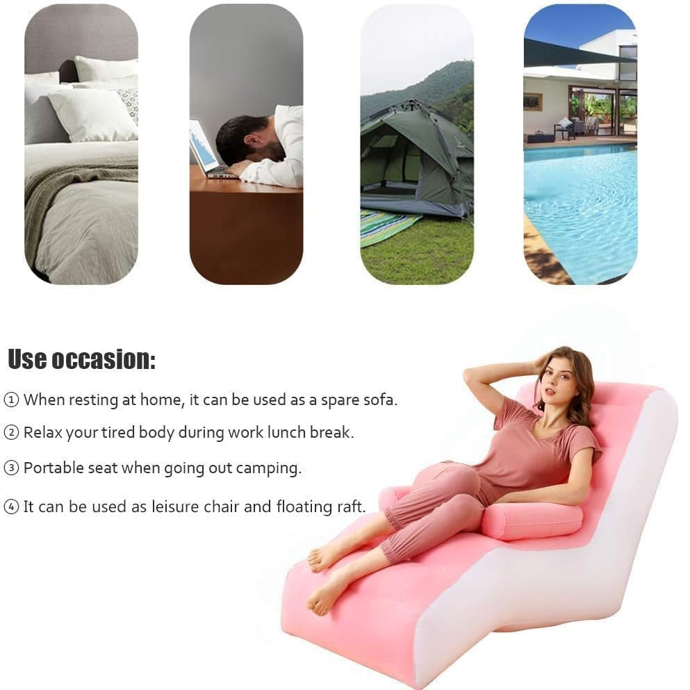Inflatable Sofa Couch, Foldable Air Lounge Chair, Indoor/Outdoor3
