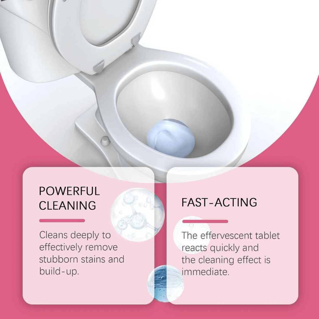 Jue Fish Toilet Bowl Tablets – 12-Piece Pack, Deodorizing, Quick Dissolving, Deep Cleaning..