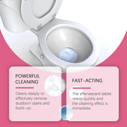 Jue Fish Toilet Bowl Tablets – 12-Piece Pack, Deodorizing, Quick Dissolving, Deep Cleaning..