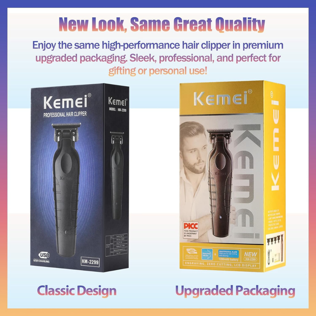 Kemei 2299 Professional Cordless Zero Gapped Hair Trimmer and Grooming Kit......