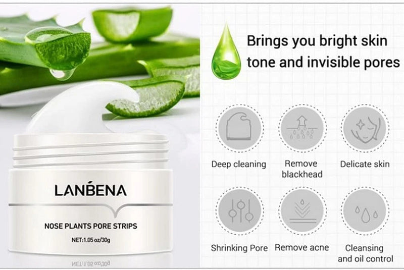 LANBENA Nose Plants Pore Strips – 60pcs Deep Cleansing Blackhead Remover