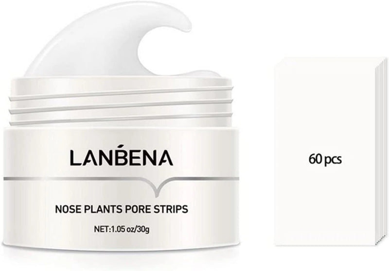 LANBENA Nose Plants Pore Strips – 60pcs Deep Cleansing Blackhead Remover