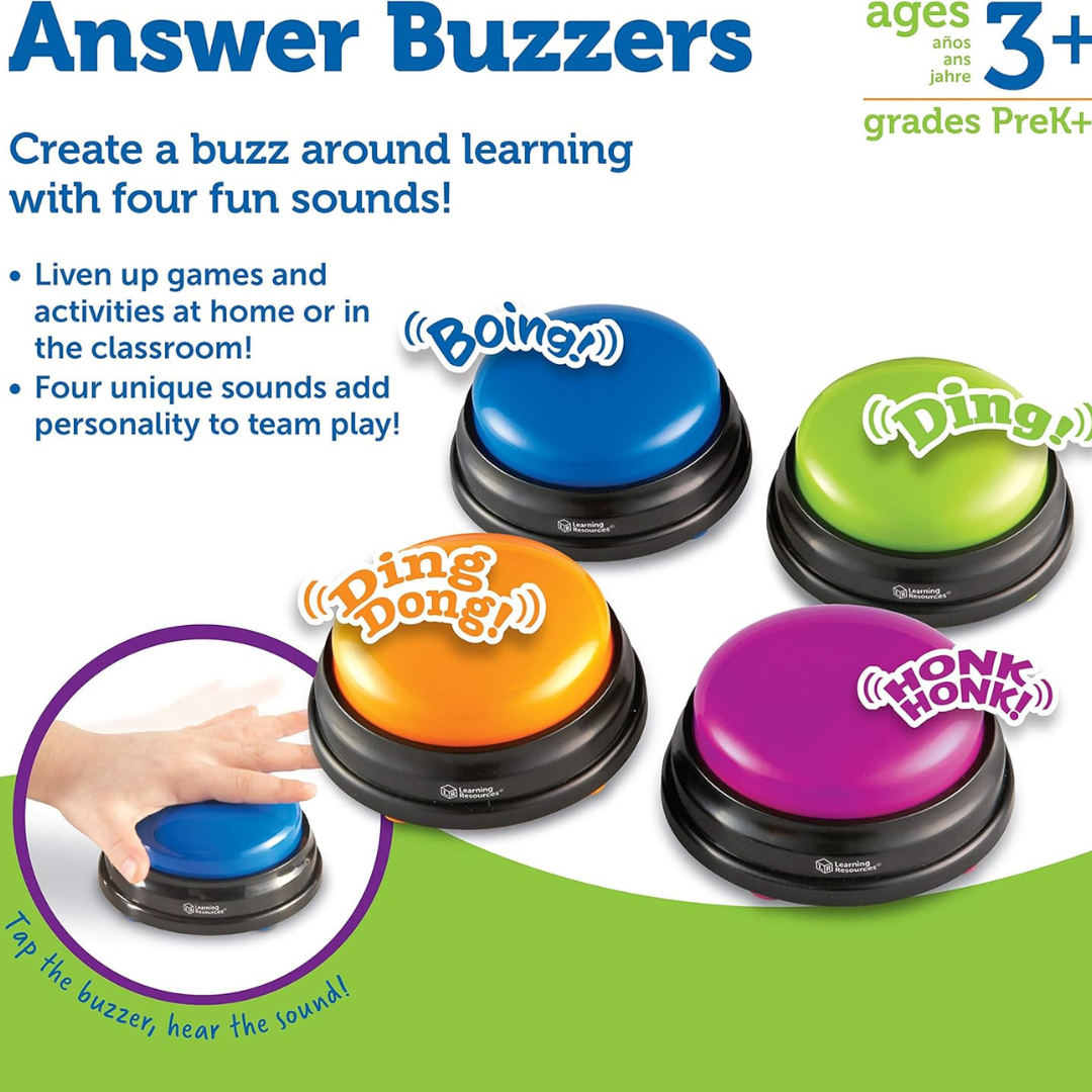 Learning Resources Interactive Classroom Answer Buzzers Set of 4.....
